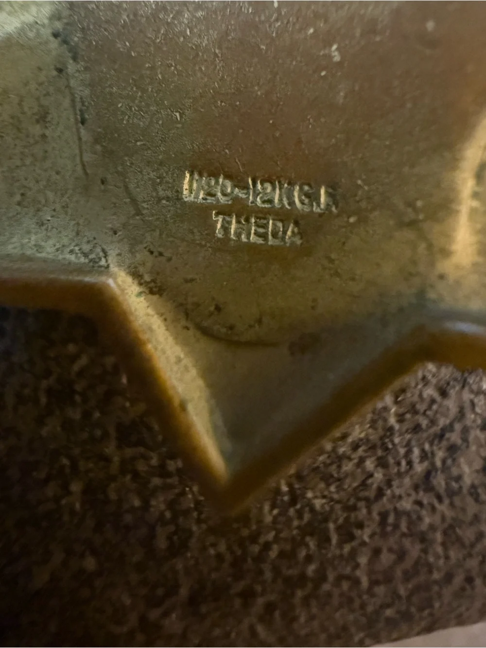 Theda Jesus Face charm with chain 12k GP